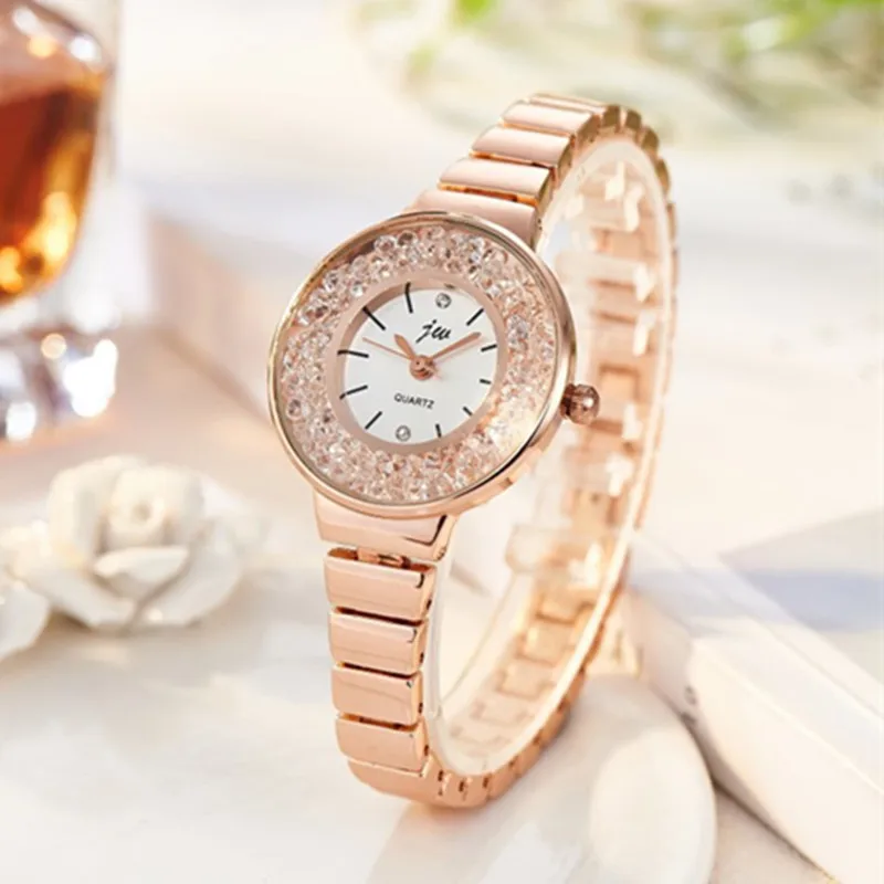 

JW Fashion Women's Wrist Watches with Diamond Golden Watchband Top Luxury Brand Ladies Jewelry Bracelet Clock Female Gift 2019