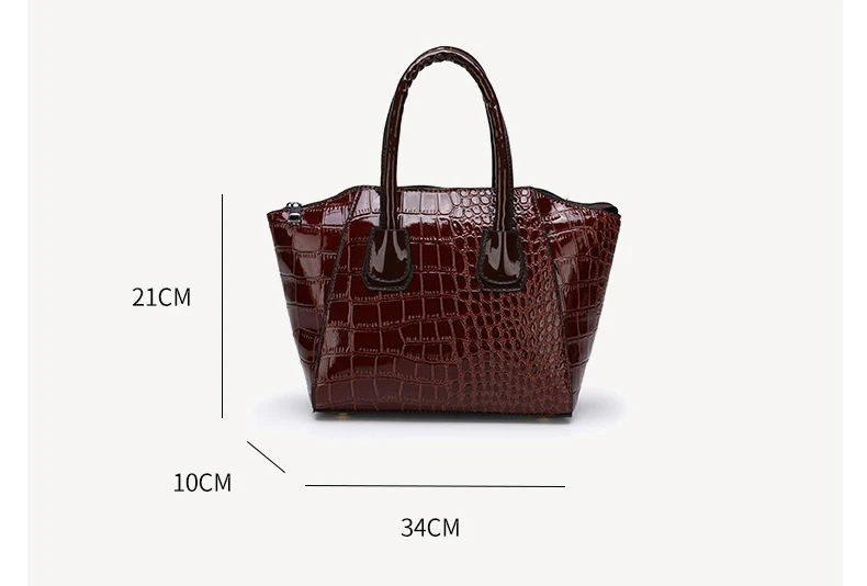 6 шт./компл. сумки для женщин ПУ кожа сумки на плечо Повседневная сумка Роскошный Дизайнер крокодиловый узор женские сумки-мешки