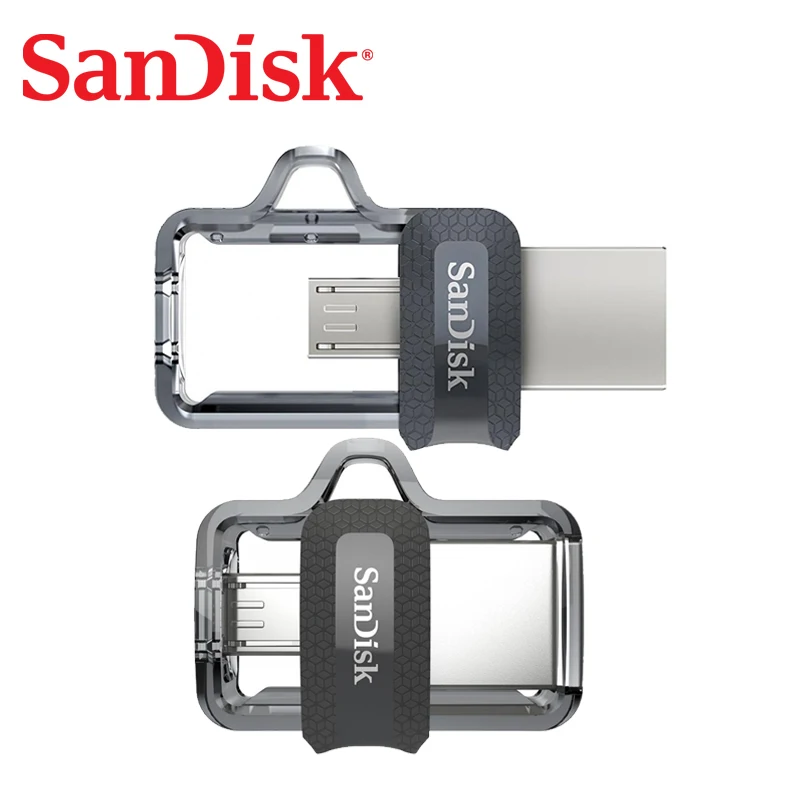 SanDisk OTG USB 3,0 двойные мини-накопители 64 Гб 128 ГБ USB флэш-накопитель 32 Гб 16 Гб флешки для ПК и Android телефонов память U диск