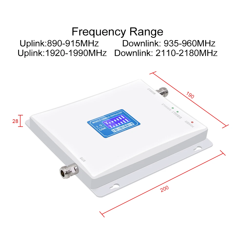 70dB lcd дисплей GSM 900 UMTS 3g 2100 МГц двухдиапазонный повторитель GSM 3g Усилитель сотового телефона 3g WCDMA 2100 мобильный усилитель