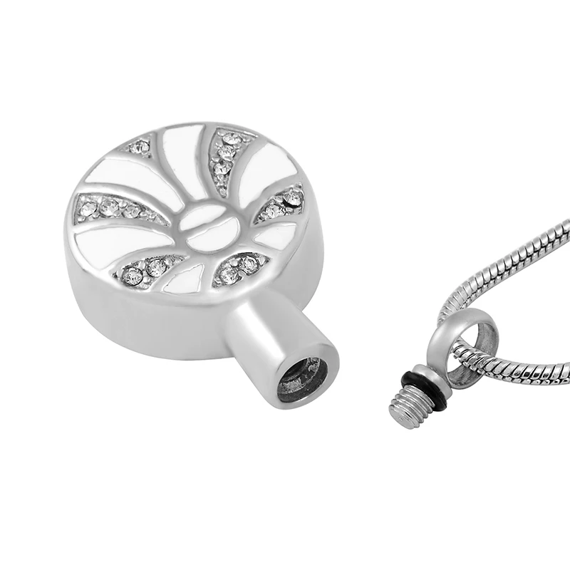 IJD9690 опт или розница 316L нержавеющая сталь круглый Мемориальный кулон урны для