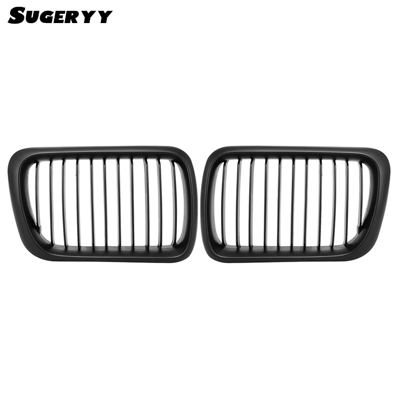 

SUGERYY 1 Pair For BMW 3 Series E36 1997-1999 Matte Black M Color Front Kidney Car Racing Grill Grille Bumper Car-styling