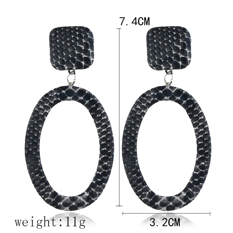 Snake skin earrings