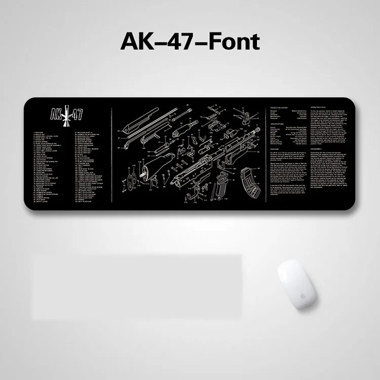 AR15 AK47 резиновый коврик для чистки ружья с схемой деталей и инструкциями оружейный коврик для мыши Glock SIG P226 P229