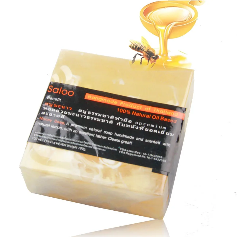 Bee essential oil soap whitening moisturizing oil control acne cleansing handmade soap Peeling Natural Bath Body Skin Care Deep