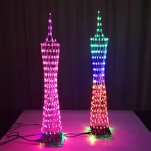LEORY DIY 3D светодиодный светильник Cube Kit 16x16 268 светодиодный музыкальный спектр Diy Электронный комплект с пультом дистанционного управления сварочная дополнительная пластина