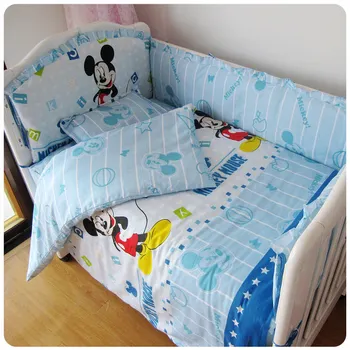 

Promotion! 9PCS Whole Set Baby bedding set animal crib bedding set 100% cotton baby bedclothes , 120*60/120*70cm