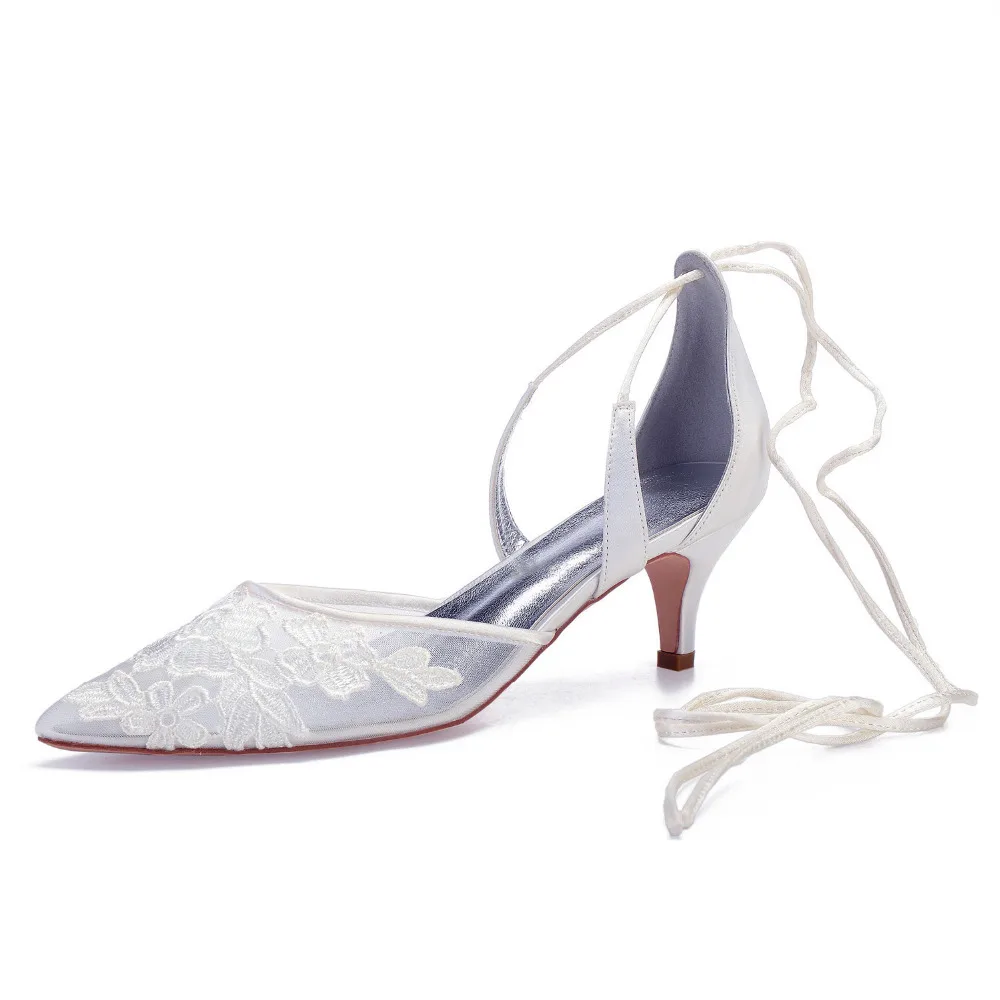 White see through heels