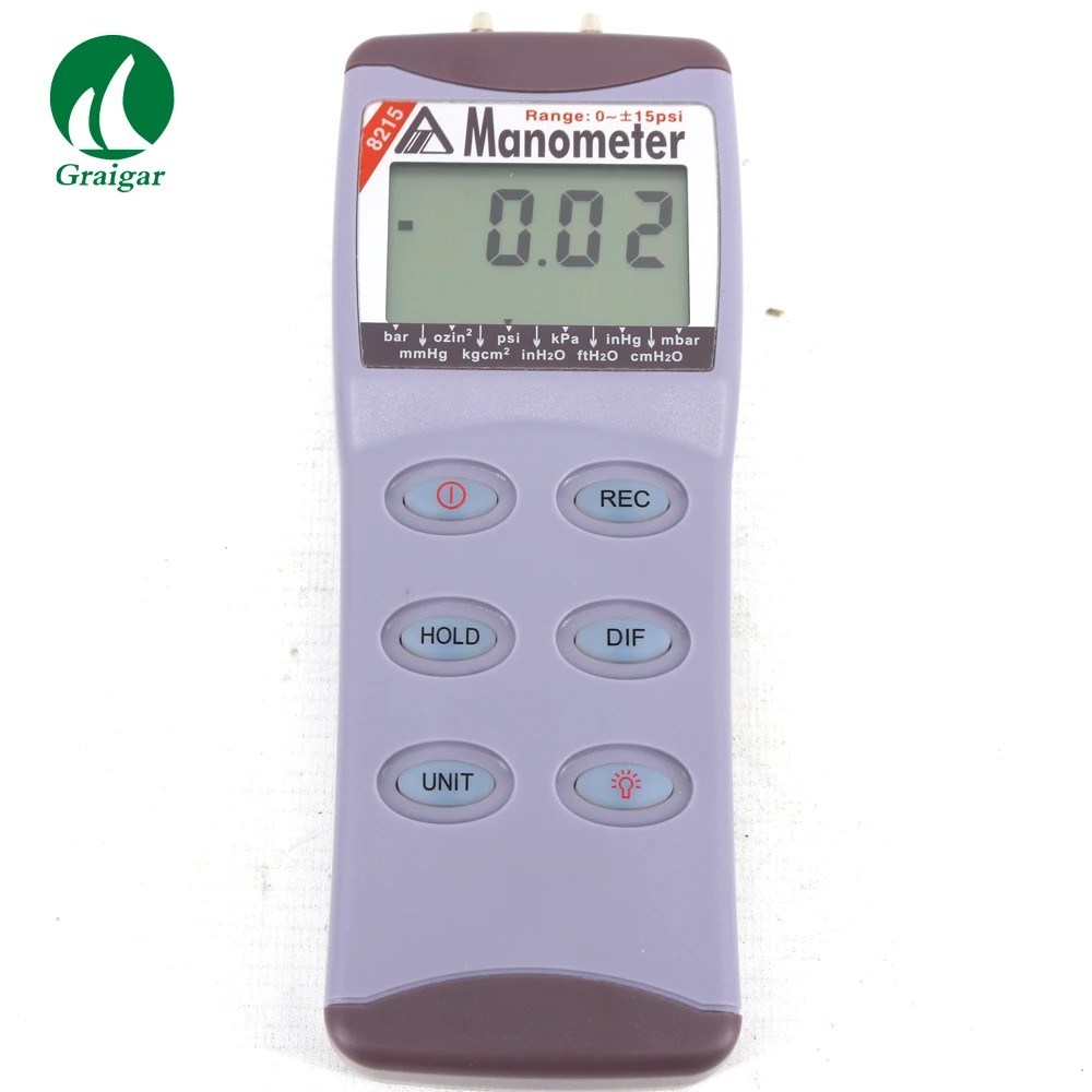 

AZ8215 Digital Manometer Vacuum Manometer Signal output Resolution 0.01psi