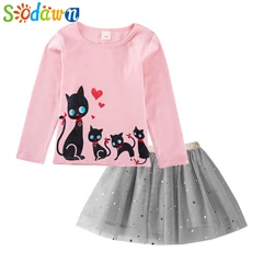 Sodawn/весенне-Осенняя детская одежда в европейском и американском стиле; дизайнерское платье в клетку; Одежда для девочек; модное платье для маленьких девочек