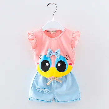 

2018 New Children's Wear Baby Girl's Summer Vest Baby Girl Summer Wear Girls Set