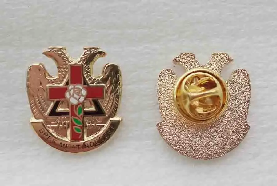 Custom Lapel Pin Scottish Rite Rose Croix Cross 32 Degree Masonic