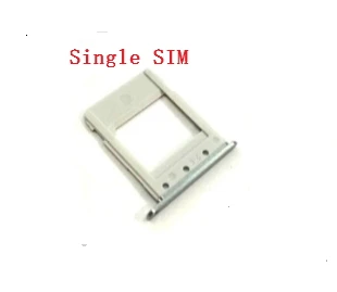 10 Pz/Lotto Singolo E Doppio Vassoio Di Sim Per Samsung Galaxy Note 5 Sim Vassoio Di Carta Del Supporto Slot Per Sim Adattatore Di Ricambio Nero/Argen