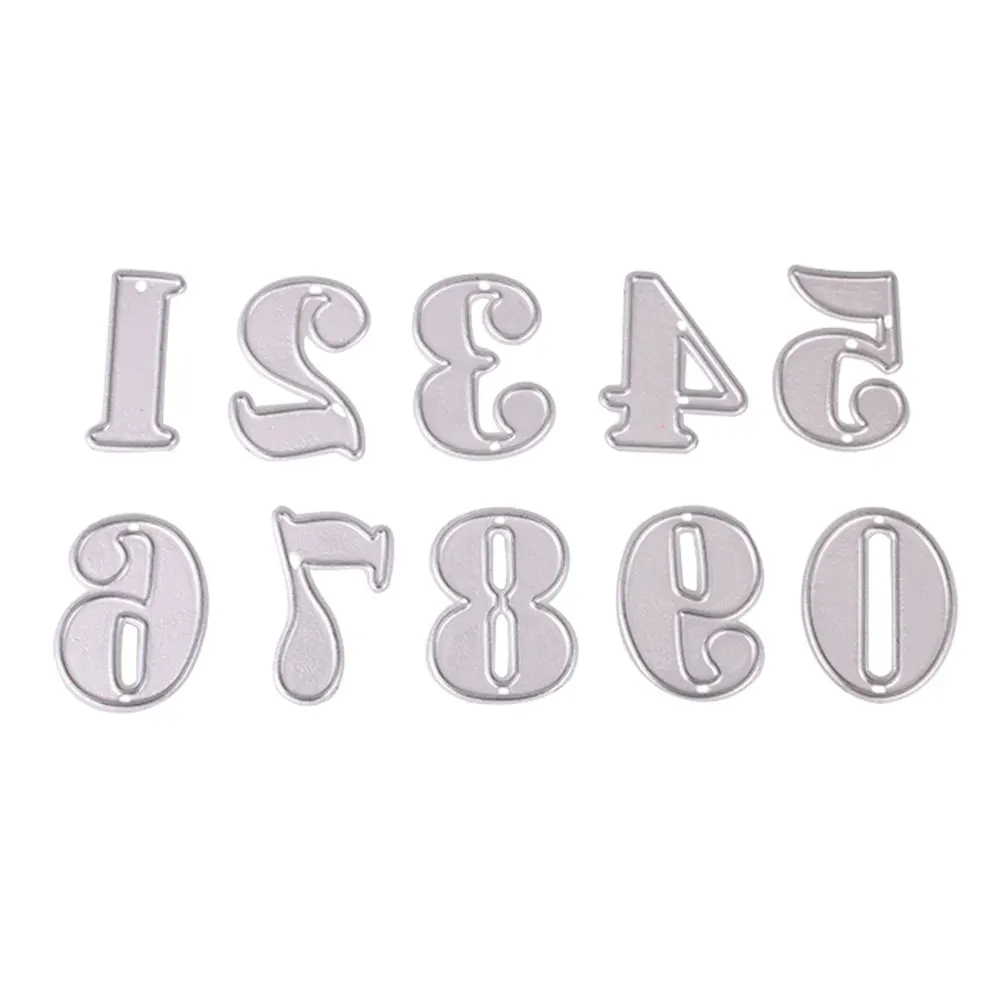 

10pcs DIY Number Designed Cutting Die Hand Craft Scrapbooking Card Diary