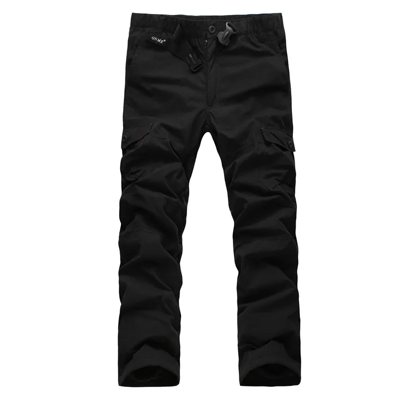 Men Fleece Tactical Cargo Pants Winter Double Layer Thick Warm Baggy Pants Men Outdoor Jogger Milit
