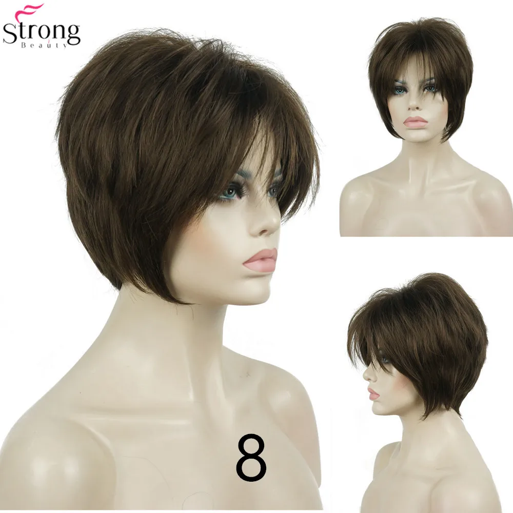 strongbeauty peruca sintética peruca de cabelo perucas curtas retas