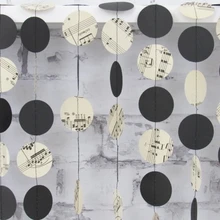 2m/6.6ft Hanging Paper Circle Garland For Music Theme Party Decoration Adult Birthday Party Decorations Room Decor 2m/6.6ft Hanging Paper Circle Garland For Music Theme Party Decoration Adult Birthday Party Decorations Room Decor