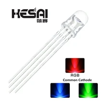 5 мм RGB светодиодный общий катод 4Pin красный зеленый синий светодиодный круглый трехцветный светодиодный светильник светодиод прозрачная лампа
