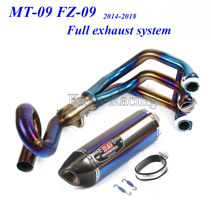 MT09 система Yoshimura мотоцикл глушитель выхлопной трубы из углеродного волокна Escape +