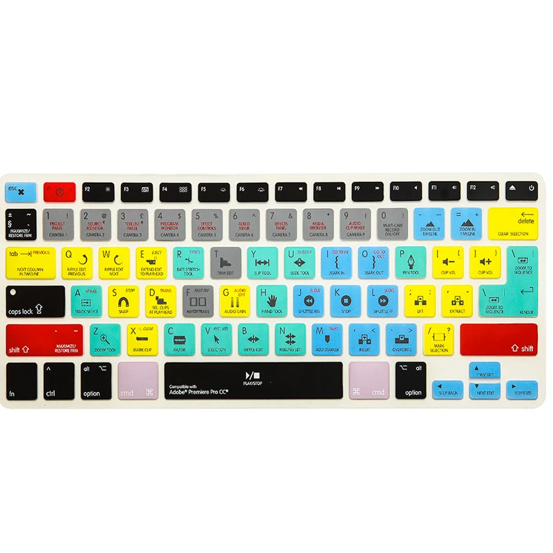 For Apple Final Cut Pro Shortcut Keyboard Cover Protector For Macbook Air Pro Retina 13 15 17 Adobe Premiere Pro Cc Final Cut Keyboard Cover Protector Adobe Premiereadobe Premiere Pro Aliexpress