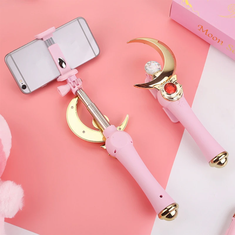 

Official Sailor Moon Crystal Magic Henshin Wand Holder Rod Selfie Stick Selfiestick Props Gift Anime Cosplay New