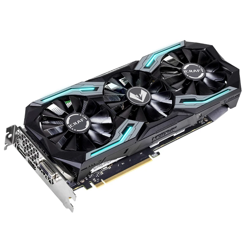 Оригинальная видеокарта MAXSUN GeForce RTX 2060 iCraft 6G для игр GDDR6 192 бит 14 Гбит/с HDMI DP DVI