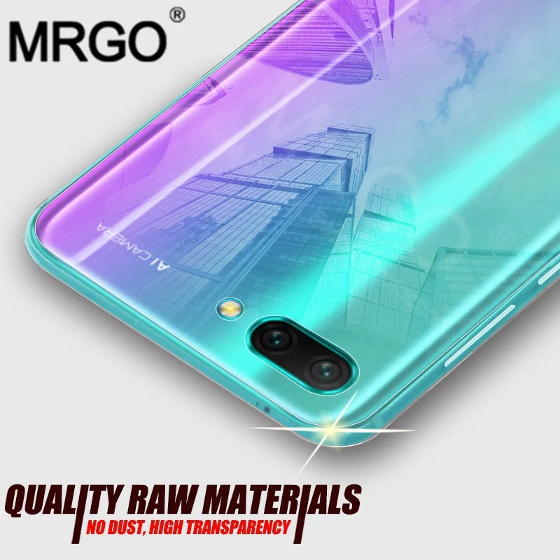 

MRGO Crystal Clear Case for Huawei Honor 10 Case Silicone on Transparent Protective Cover for Coque Huawei Honor 10 Case