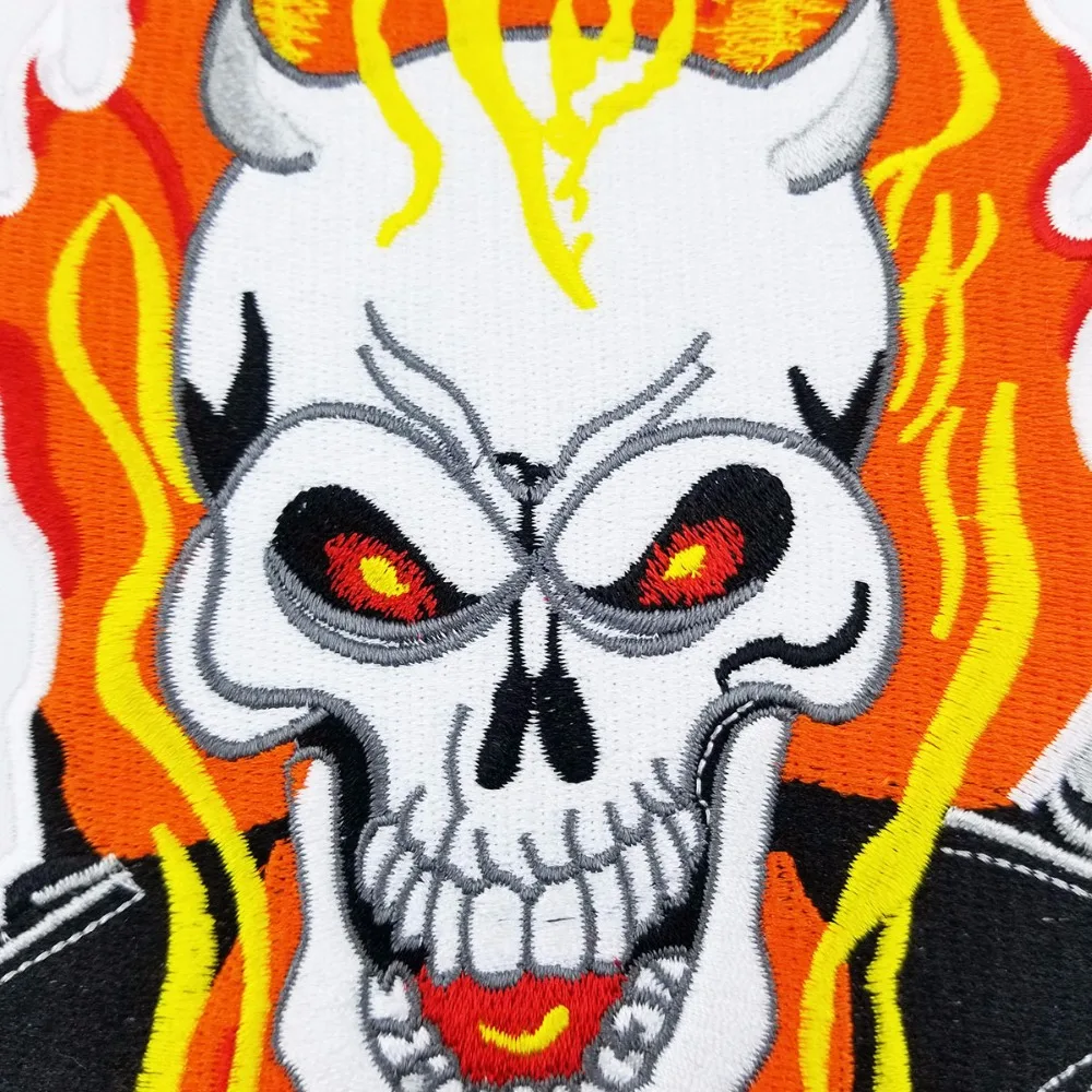 T17421-1 DEVILS GHOSTS MONTRAL MC 1% EMBROIDERY IRON PATCH CUSTOM SEW BADGE (3)