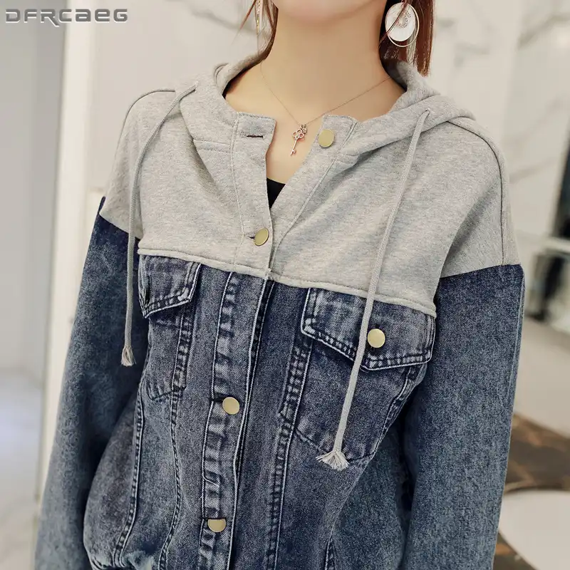 jean jacket sweatshirt womens