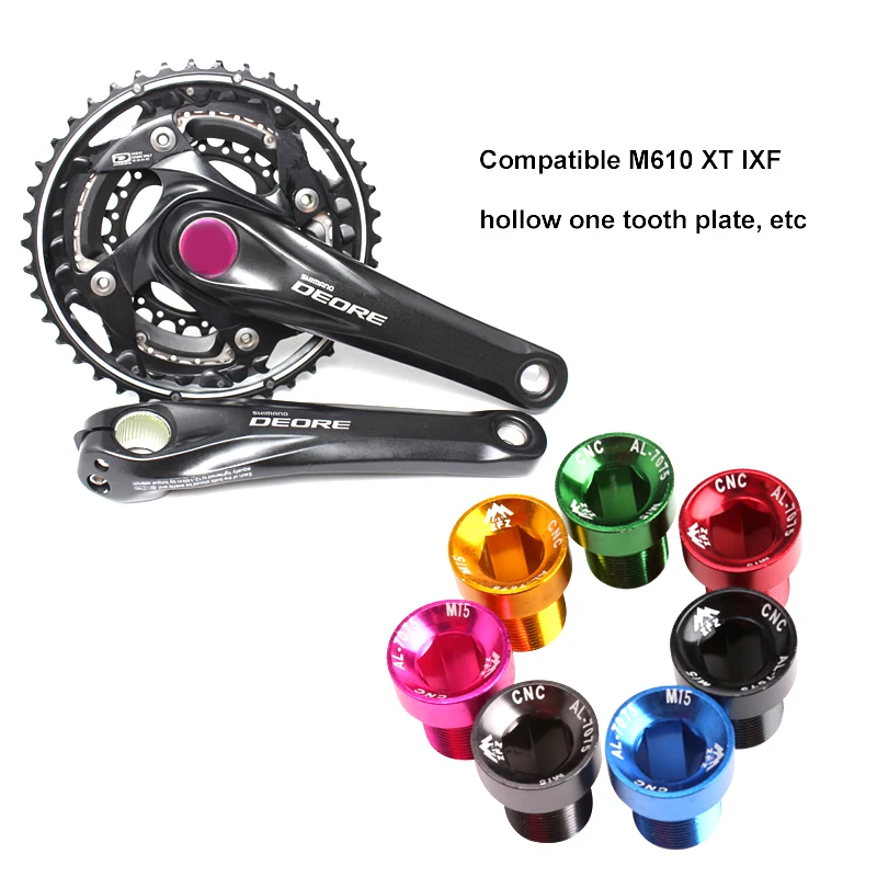 

Swelgo Aluminum Crank Cover M15/M20 Screw Cap Bike Crankset Fixing Arm Bolt with Crank Bicycle