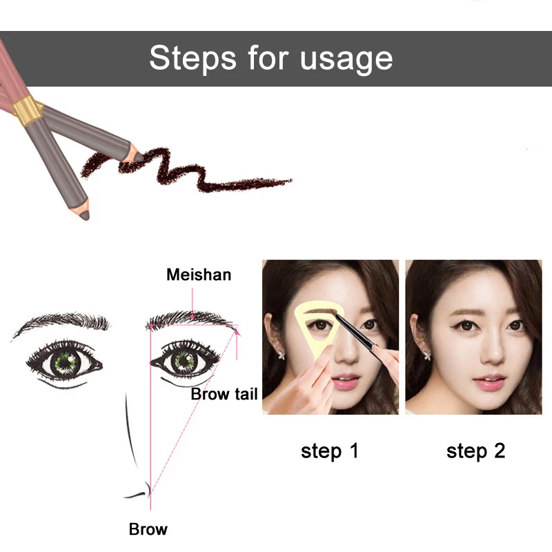 

2 Pcs Eyebrow Stencils Reusable Eye Brow Shaping Template Drawing Guide Card DIY Makeup Tools 669
