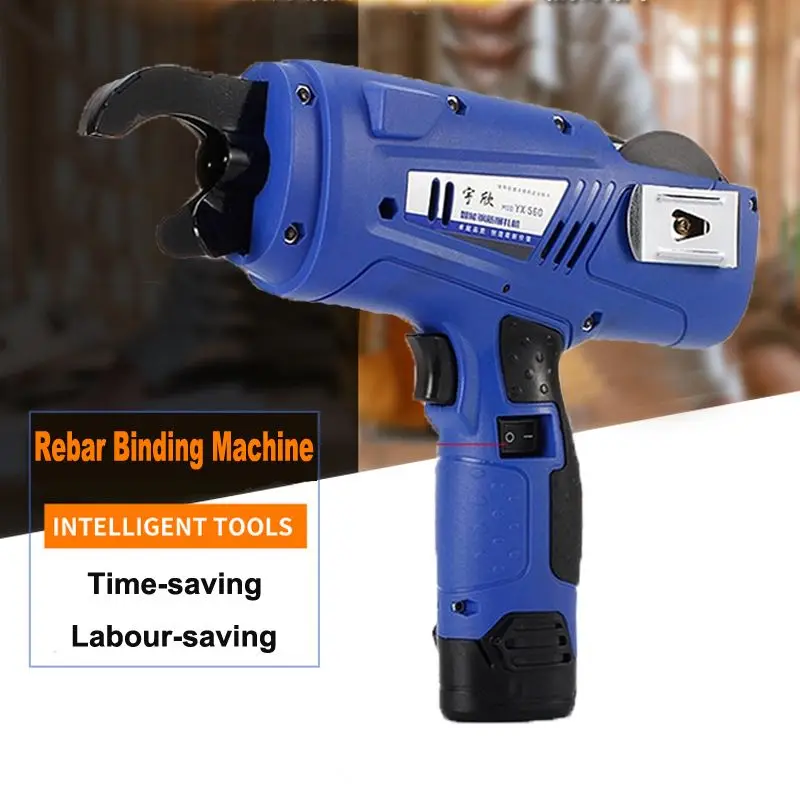 

21V 6600 mAh Automatic Handheld Rebar Tier Tool Building Rebar Tying Machine Pliers Strapping Power Tools 8mm-34mm High Quality