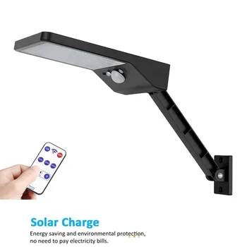 

48 LED Solar Light 3 mode Motion Sensor Street Outdoor IP65 Waterproof Pathway Garden Fence Lamp With Gear lock new h&