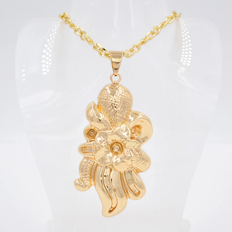 

Sunny Jewelry Fashion Jewelry 2019 Women's Statement Maxi Necklace Pendant Slide Charms High Quality Copper Flower For Party