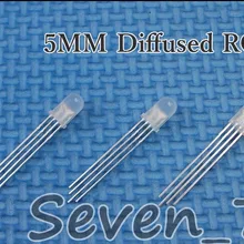 1000 шт. светодиодный 5 мм RGB рассеянный общий анод красный зеленый синий 4 контакта три цвета излучающие диоды f5мм RGB рассеянный катод светодиодный s светильник