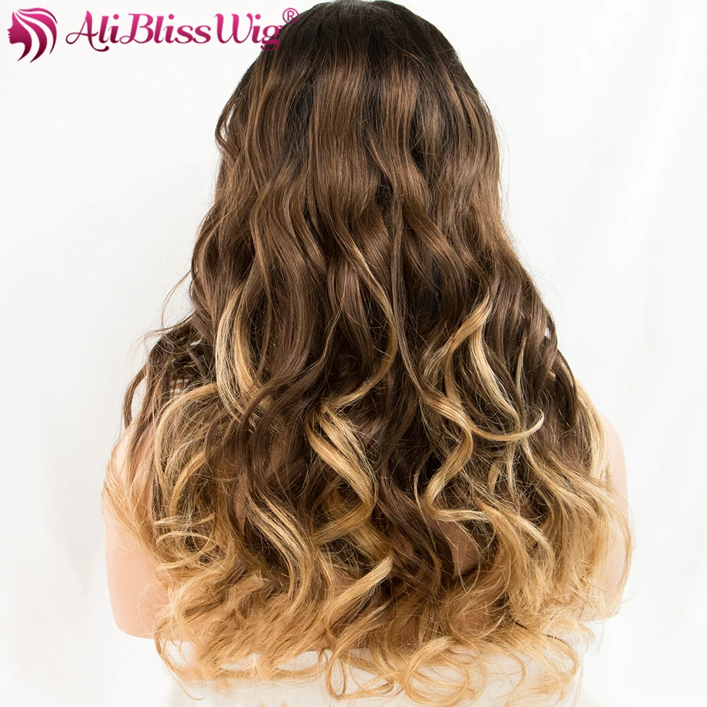 AliBlissWig Ombre Lace Front Human Hair Wigs Brazilian Remy Hair  (2)