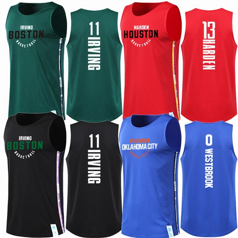 

Design Men Basketball Jersey top Training vest Uniforms Green IRVING Sports clothing Quick dry Breathable T Shirt Sleeveless