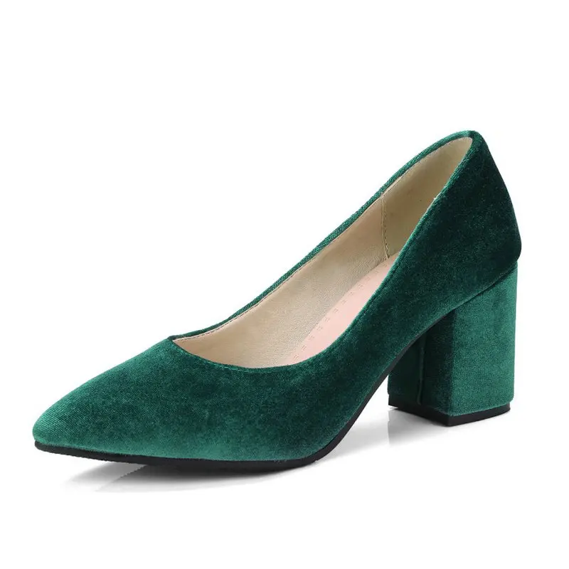 Sianie Tianie/велюровые классические офисные женские туфли-лодочки; Цвет зеленый, бордовый, черный; женские туфли на высоком каблуке-шпильке; размер 43