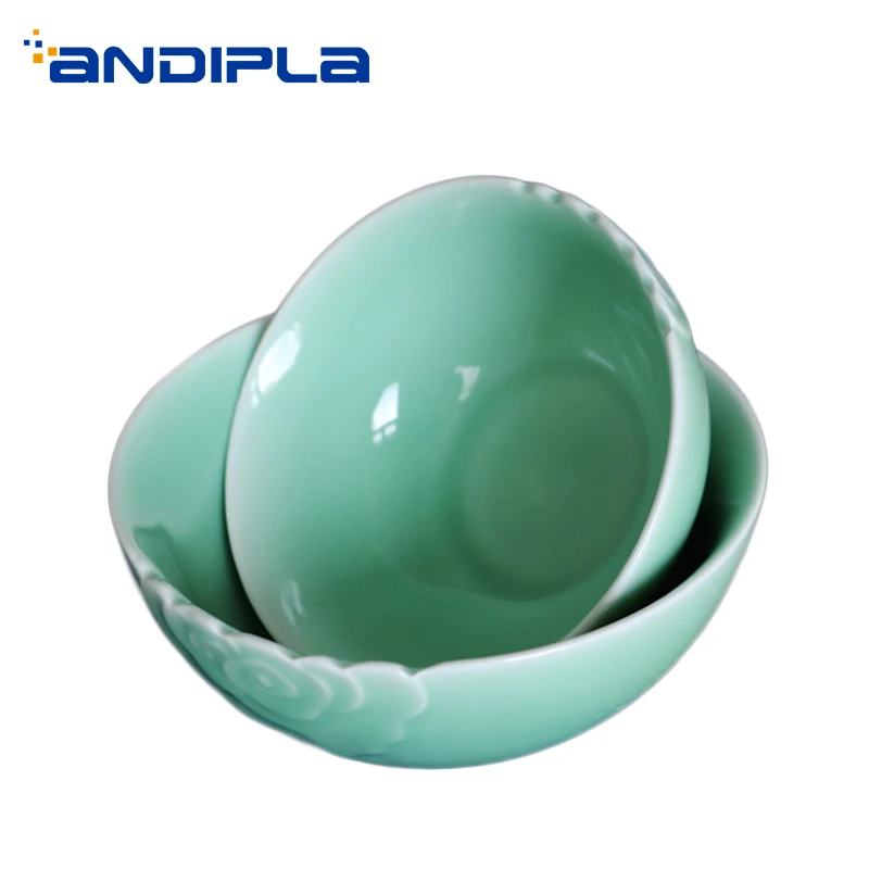 Винтажная чаша Longquan Celadon керамические миски для риса рамен домашняя посуда