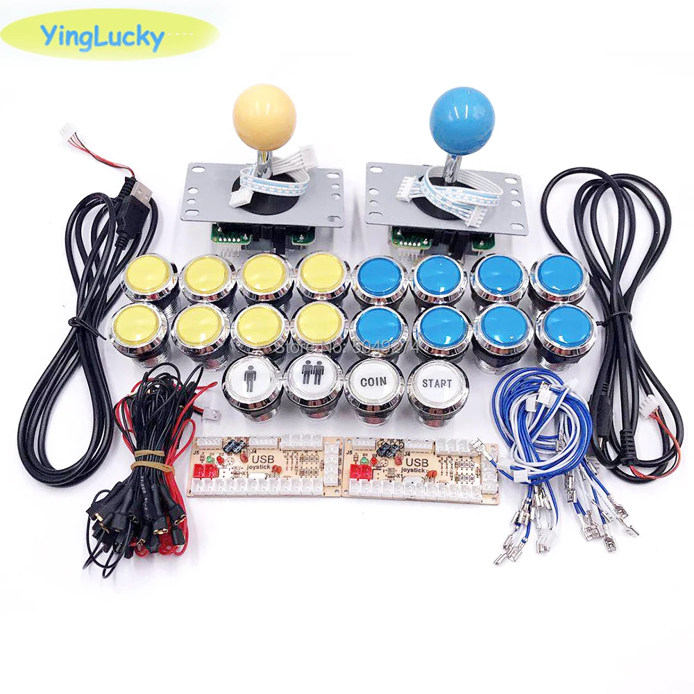  Arcade Joystick DIY Kit Zero Delay Arcade DIY Kit 2 Players Keyboard USB Encoder To PC SANWA Joysti - 33041334449