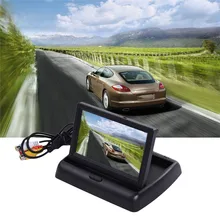 4.3 “pulgadas Plegable TFT Color LCD Monitor Del Coche Inversa Espejo Rearvie Coche Monitor para VCR de La Cámara de Seguridad