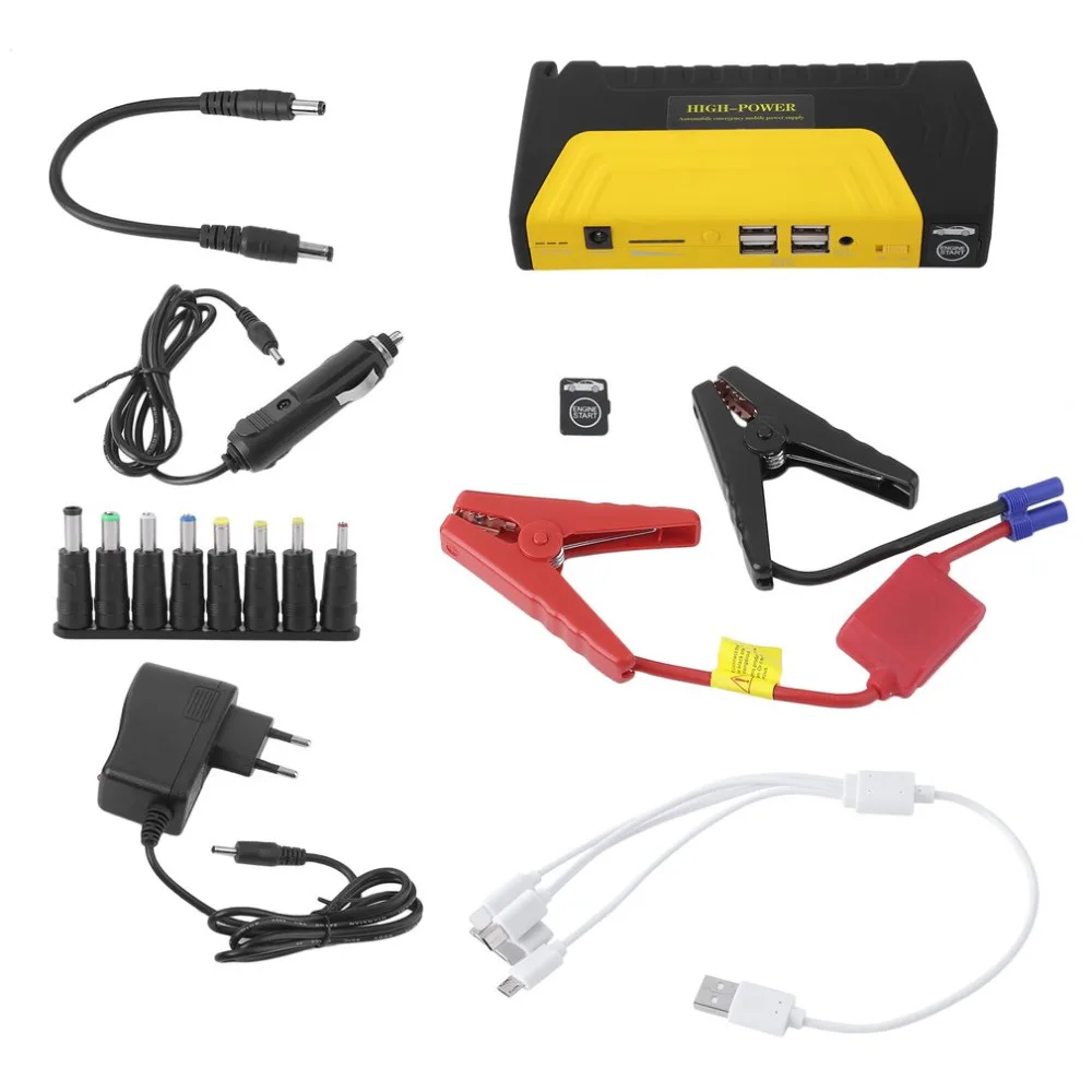 68800mAh Multi-Functional Battery Charger Portable Car Jump Starter For 12V Car With 4USB Automobile Booster Power Bank