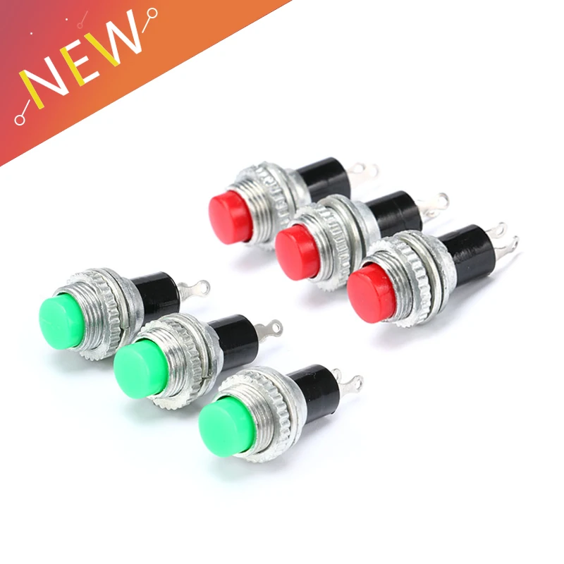 

2Pcs/lot self-reset Push Button Switch 10mm Self Return Momentary Push Button Switch 0.5A 250VAC Remote Control Push Switch