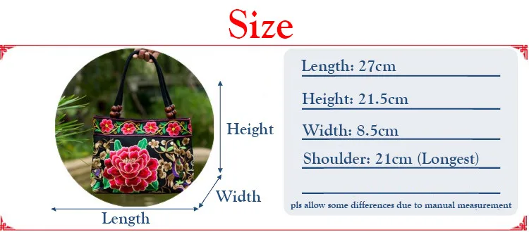 Embroidered handbags Vintage women
