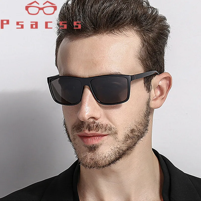 

Psacss Vintage Square Polarized Sunglasses For Men Driving Fishing Retro Brand Designer Male Fashion Sun Glasses UV400 oculos