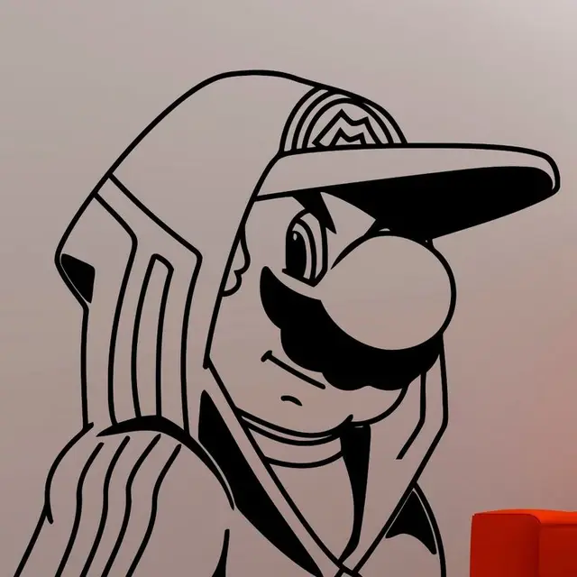 game handle sticker super mario gamer decal gaming posters gamer
