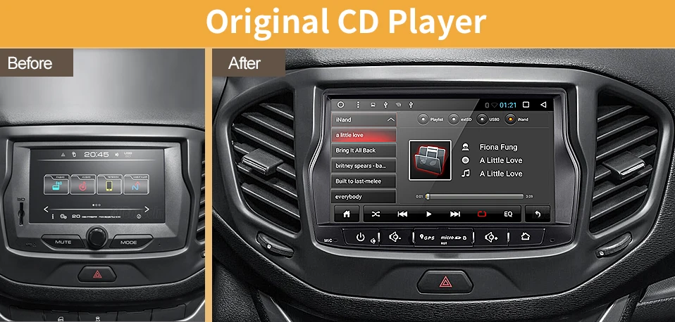 Cheap CLDA8071 2G+32G android 9.0 car dvd for Lada Vesta car radio video audio player gps navigation car stereo player 1