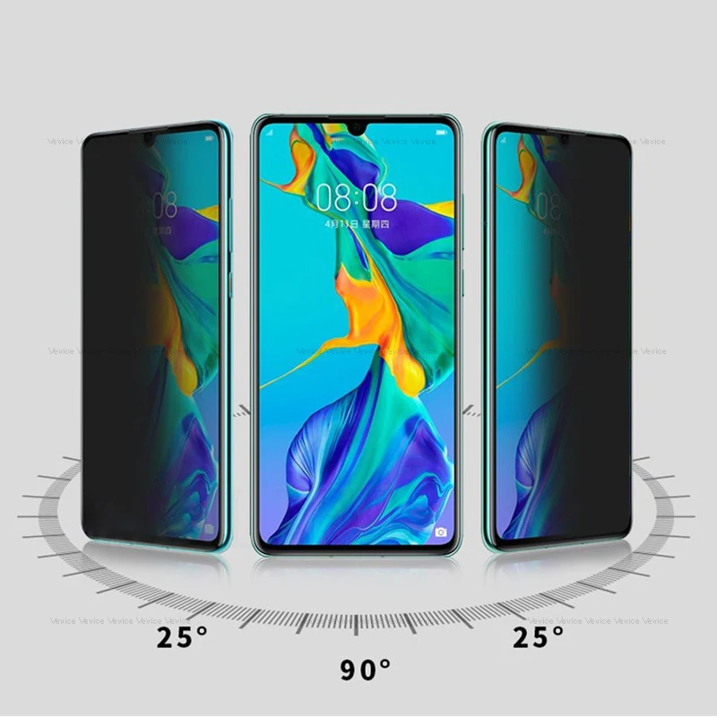 3D изогнутое антишпионское закаленное стекло для Huawei P30 Pro Защита экрана
