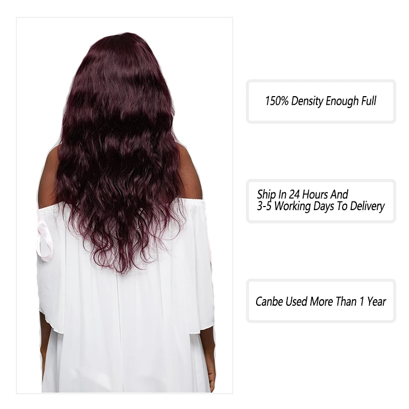 Перуанские бордовые фиолетовые парики для черных женщин объемная волна кружева передние человеческие волосы парики 4*4 Кружева Закрытие 180 плотность без сарая парик Remy