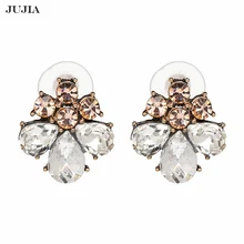 Atacado jujia vintage brinco brinco declaração festa jóias moda brincos de cristal para feminino menina brincos